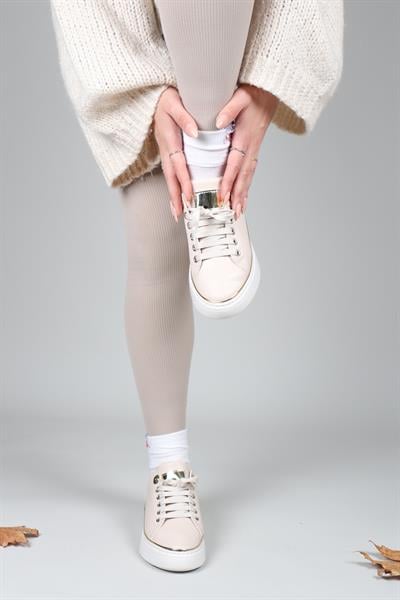 CARMEN Bağcıklı Sneakers BEJ