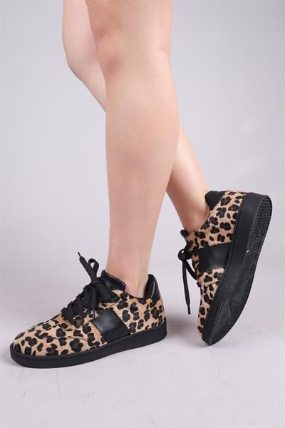 CARVER Leopar Desenli Sneakers SİYAH