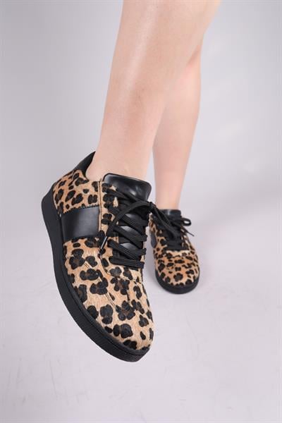 CARVER Leopar Desenli Sneakers SİYAH
