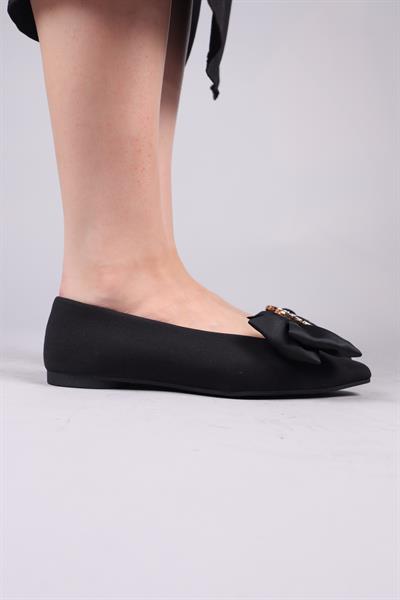 CASEROS  Saten Fiyonklu Babet SİYAH