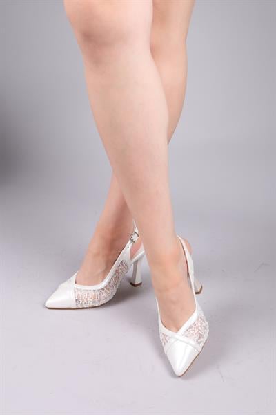 CASTELAR Tül Cilt Garnili Stiletto SEDEF