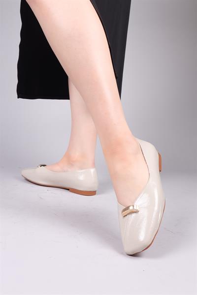 CHIN Gold Tokalı Babet BEJ 