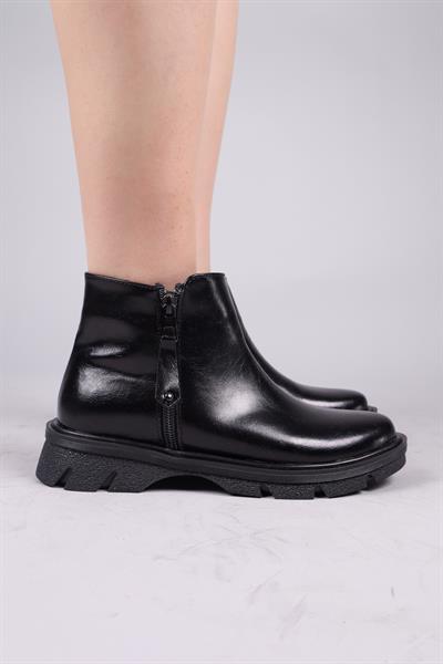 CONNEL Fermuar Aksesuarlı Bot SİYAH