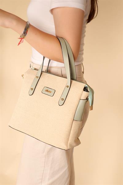 Çuval Dokuma Kadın Çanta MİNT