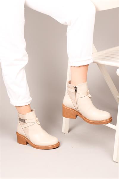 DAGMAR Cilt Süet Garnili Kadın Bot TEN