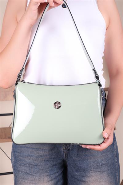 Dikdörtgen Rugan Baget Çanta MİNT
