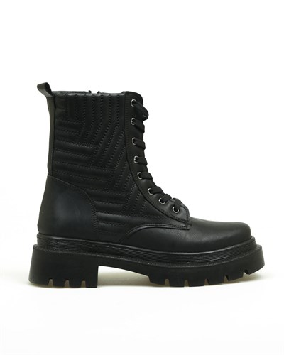 Dikiş Detaylı Postal SİYAH