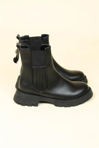 Dikiş Lastikli Bot SİYAH