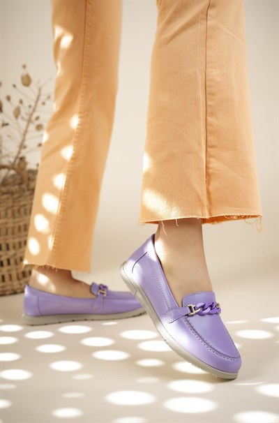 Dikişli Zincirli Babet LİLA