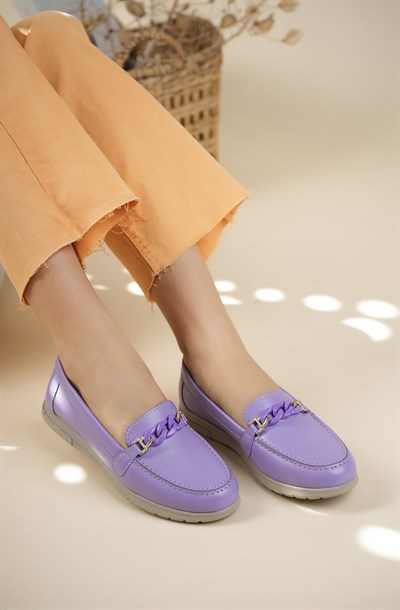 Dikişli Zincirli Babet LİLA