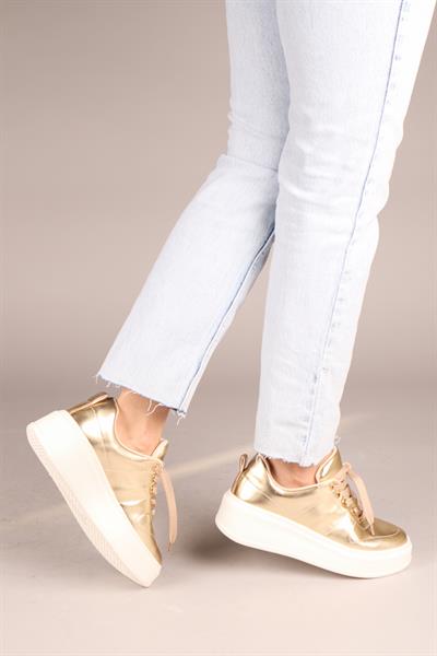 DİS Metalik Kadın Spor Ayakkabı GOLD
