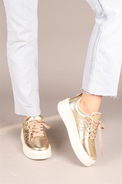 DİS Metalik Kadın Spor Ayakkabı GOLD