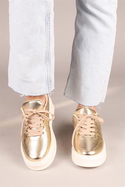 DİS Metalik Kadın Spor Ayakkabı GOLD