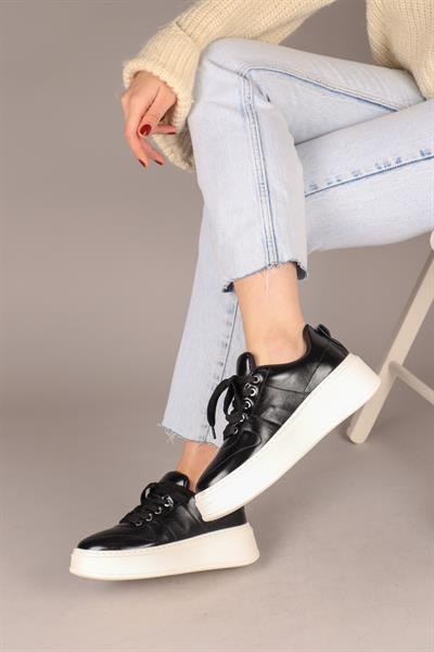 DİS Metalik Kadın Spor Ayakkabı SİYAH