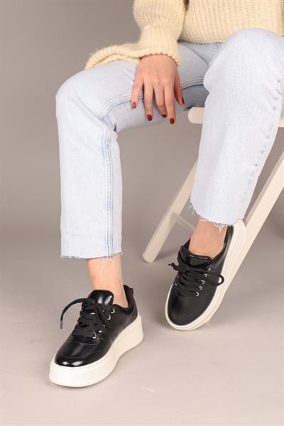 DİS Metalik Kadın Spor Ayakkabı SİYAH