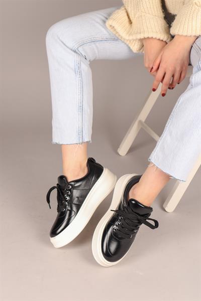 DİS Metalik Kadın Spor Ayakkabı SİYAH