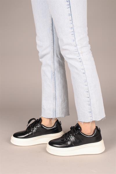 DİS Metalik Kadın Spor Ayakkabı SİYAH