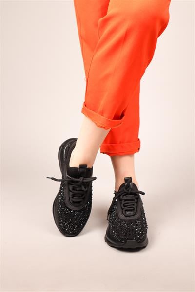 DOLCE Taşlı Strech Sneakers SİYAH