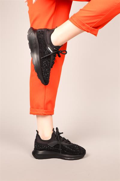 DOLCE Taşlı Strech Sneakers SİYAH