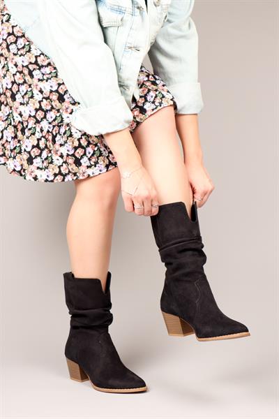 EAGLE Büzgülü Western Bot SİYAH