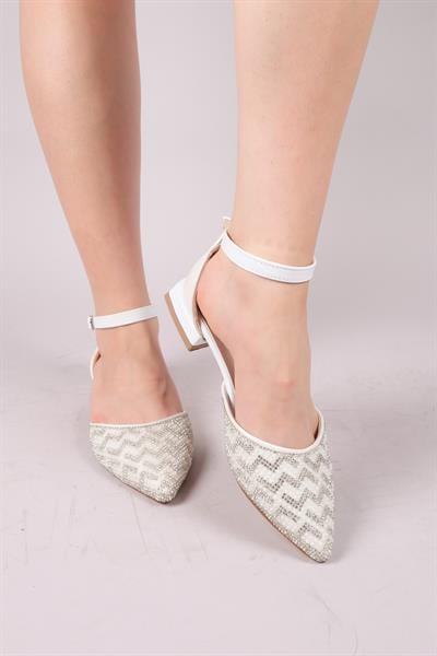 ECGIN İnci Taş Detaylı Bilekten Bağlı Babet SEDEF