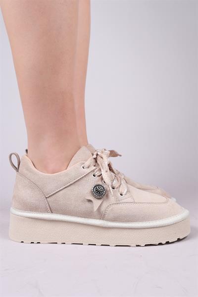 ELANDRA Tokalı Süet Sneaker BEJ