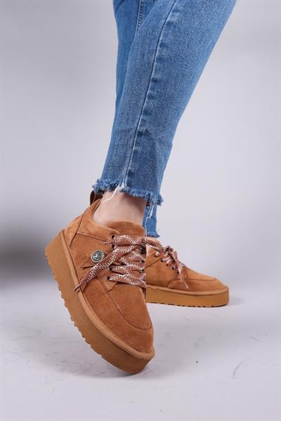 ELANDRA Tokalı Süet Sneaker TABA