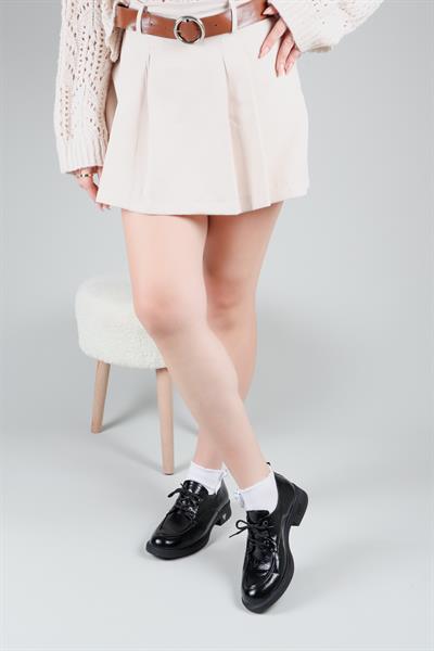 ELİTSA Bağcık Detaylı Kadın Ayakkabı SİYAH