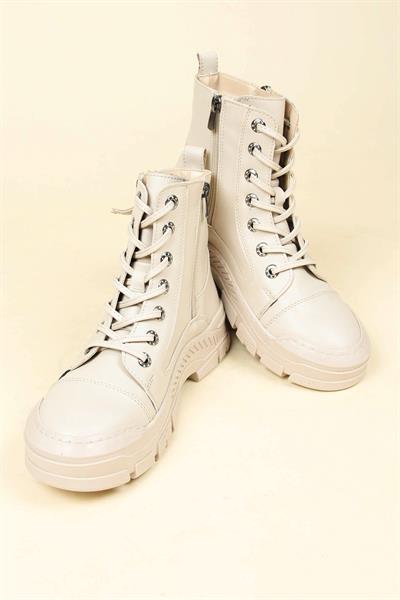 Fermuar ve Dikiş Detaylı Bot TEN