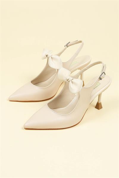 Fiyonklu Arkası Açık Stiletto TEN