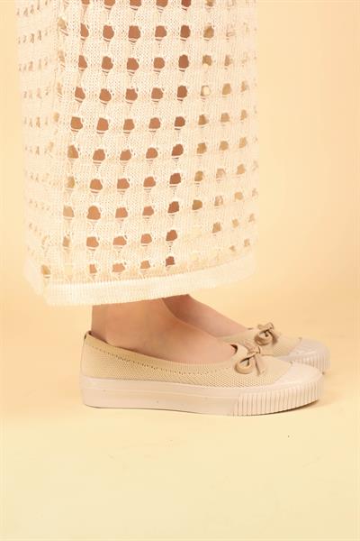 Fiyonklu Triko Babet BEJ