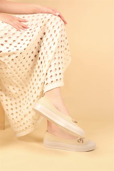 Fiyonklu Triko Babet BEJ