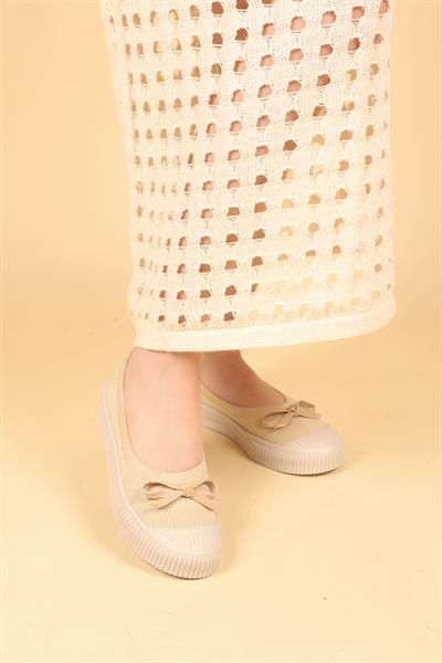 Fiyonklu Triko Babet BEJ