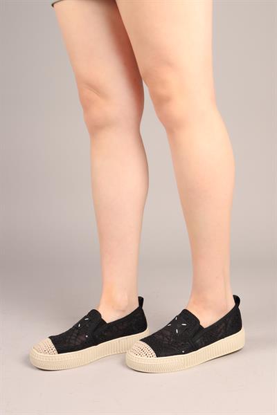 FLORA Dantel Espadril SİYAH
