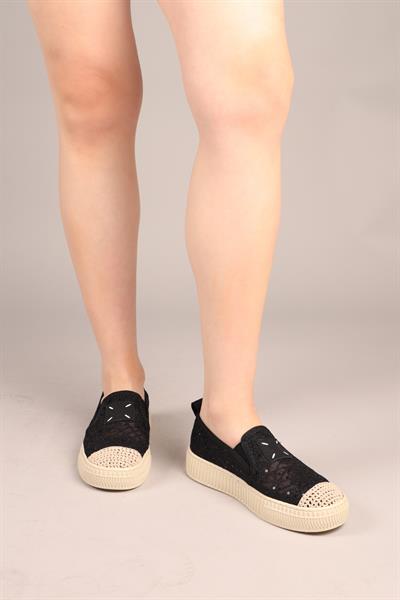 FLORA Dantel Espadril SİYAH