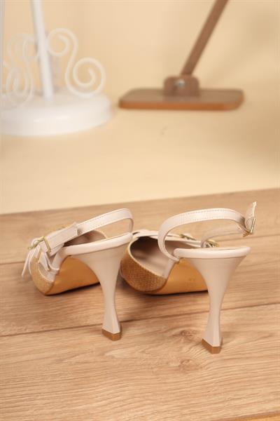 Garnili Hasır Stiletto TEN