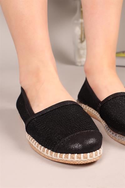 GLOSSY File Espadril SİYAH