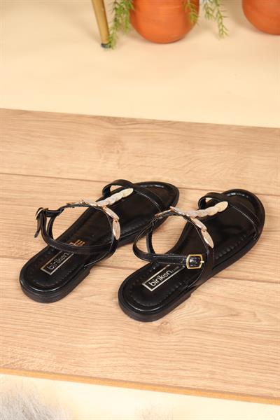 Gold Tokalı Sandalet SİYAH