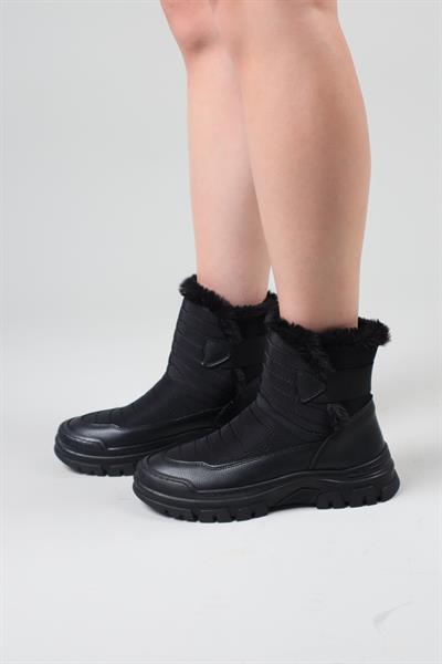 GRAZİA Dikişli Lastikli Bot SİYAH