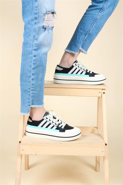 GUJA Cilt Garnili Keten Sneakers SİYAH