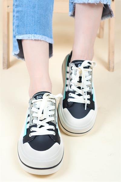 GUJA Cilt Garnili Keten Sneakers SİYAH