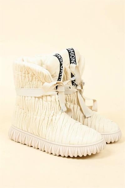 GUJA Dikiş Detaylı Şişme Bot BEJ