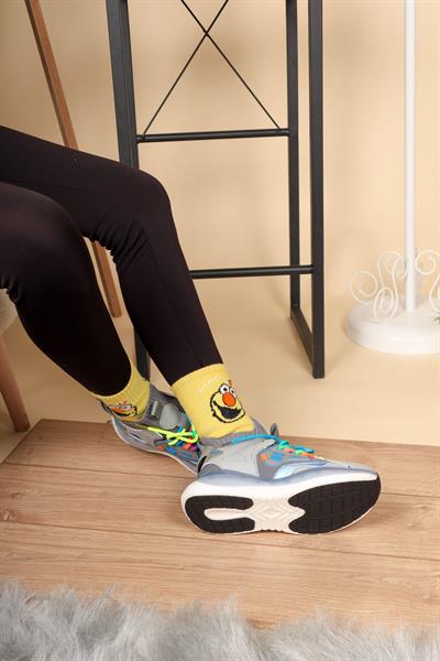 GUJA Renkli Bağcıklı Triko Unisex Spor Ayakkabı GRİ