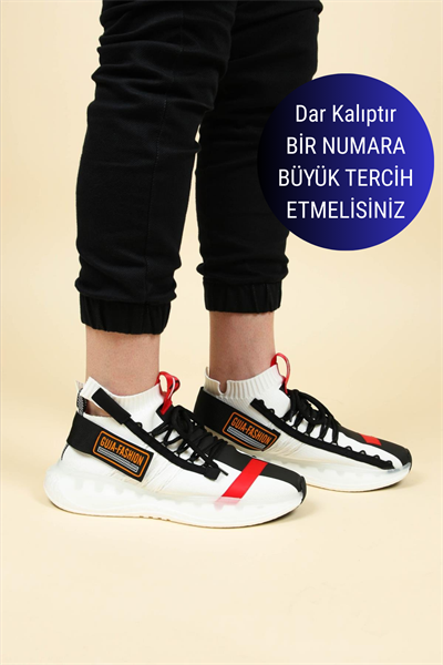 GUJA Şeffaf Taban Triko Erkek Spor Ayakkabı B