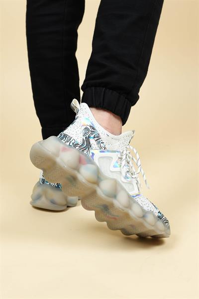 GUJA Şeffaf Taban Triko Erkek Spor Ayakkabı B