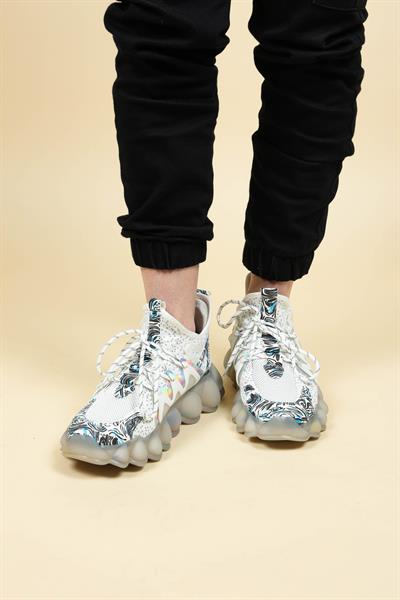 GUJA Şeffaf Taban Triko Erkek Spor Ayakkabı B