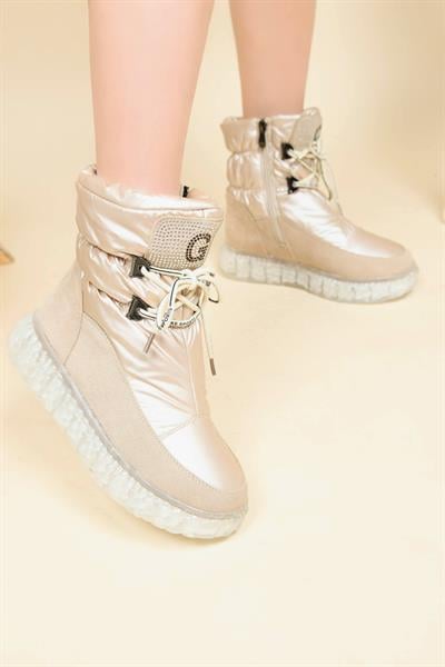 GUJA Süet Garnili Şişme Bot BEJ