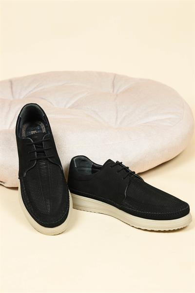 Hakiki Nubuk Lazerli Bağcıklı Erkek Ayakkabı