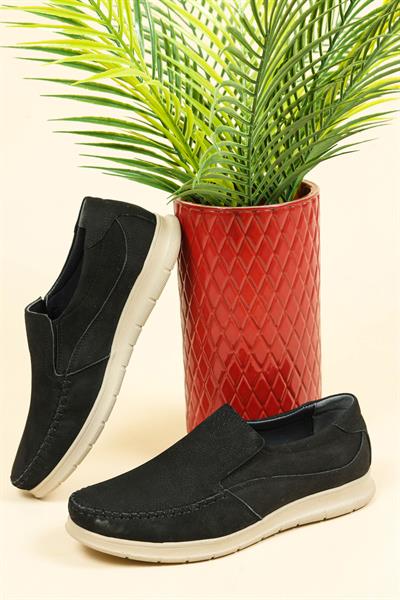 Hakiki Nubuk Saraçlı Lastikli Erkek Ayakkabı