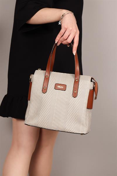 Hasır Baskı Kadın Çanta TABA